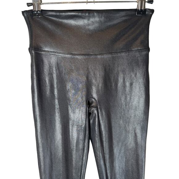 Spanx Faux Leather Leggings Black Petite Small - Picture 7 of 11